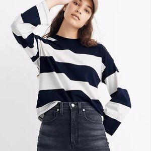 Madewell Easy Crop Long-Sleeve Tee in Rugby Stripe